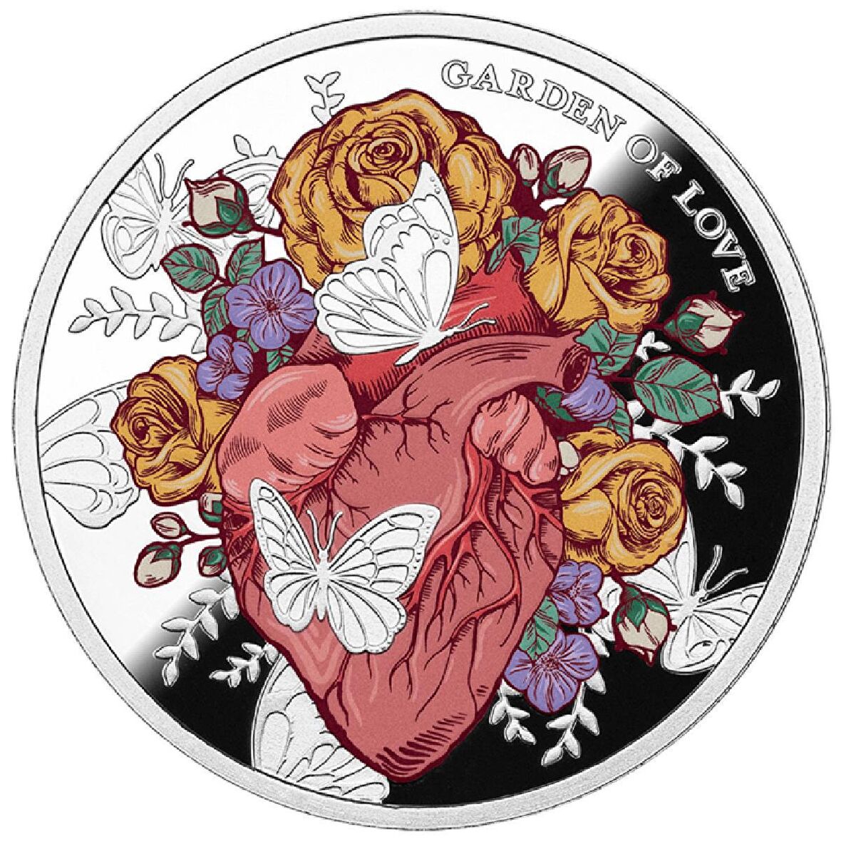 Garden of Love 500 CFA Gümüş Sikke Coin (999.0)