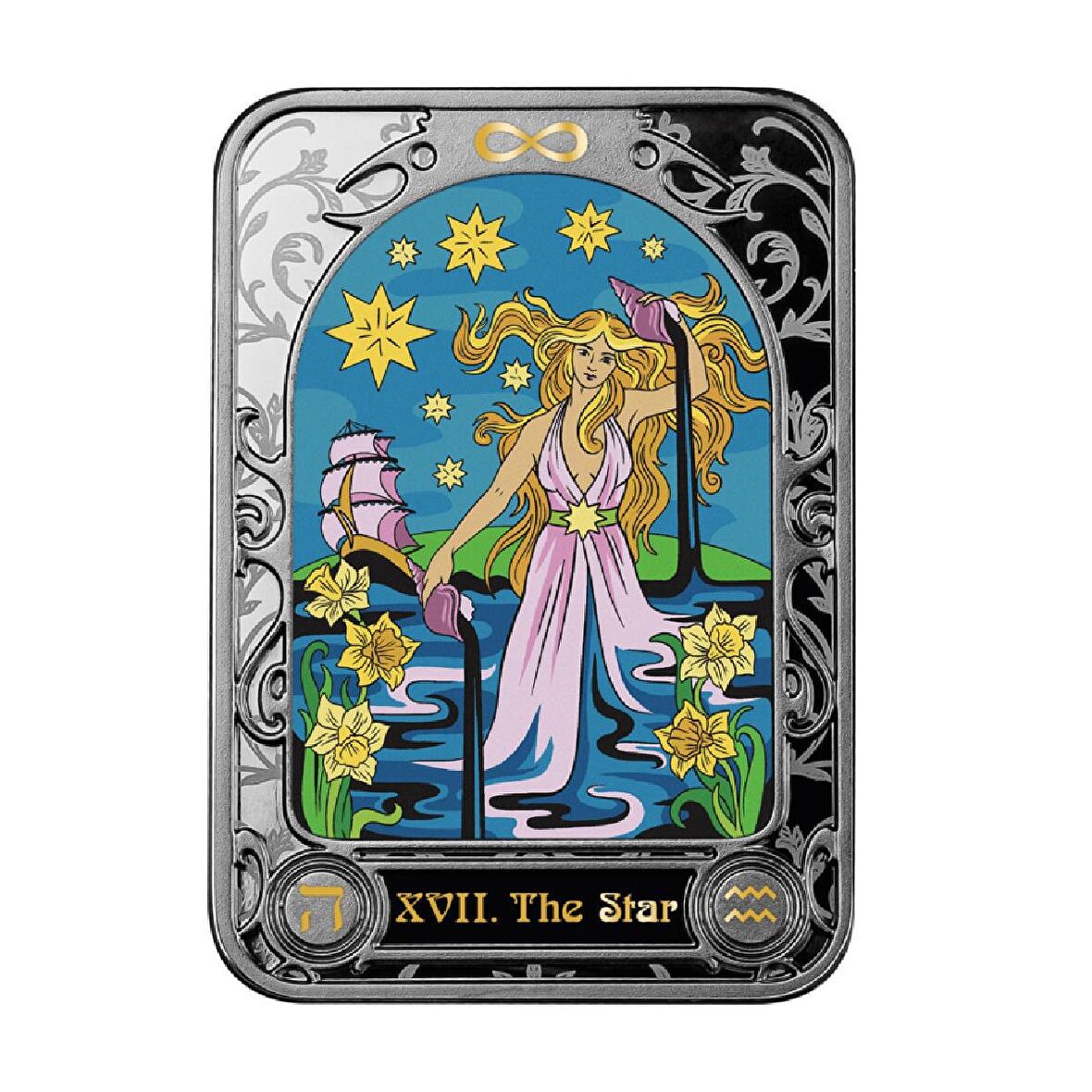 AgaKulche Yıldız Tarotu Gümüş Sikke Coin