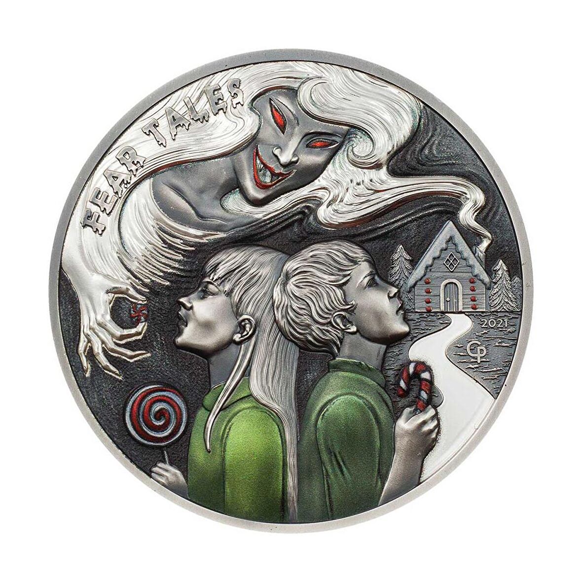 Hansel And Gretel Fear Tales 2021 2 Ons 62.20 Gram Gümüş Sikke Coin (999)