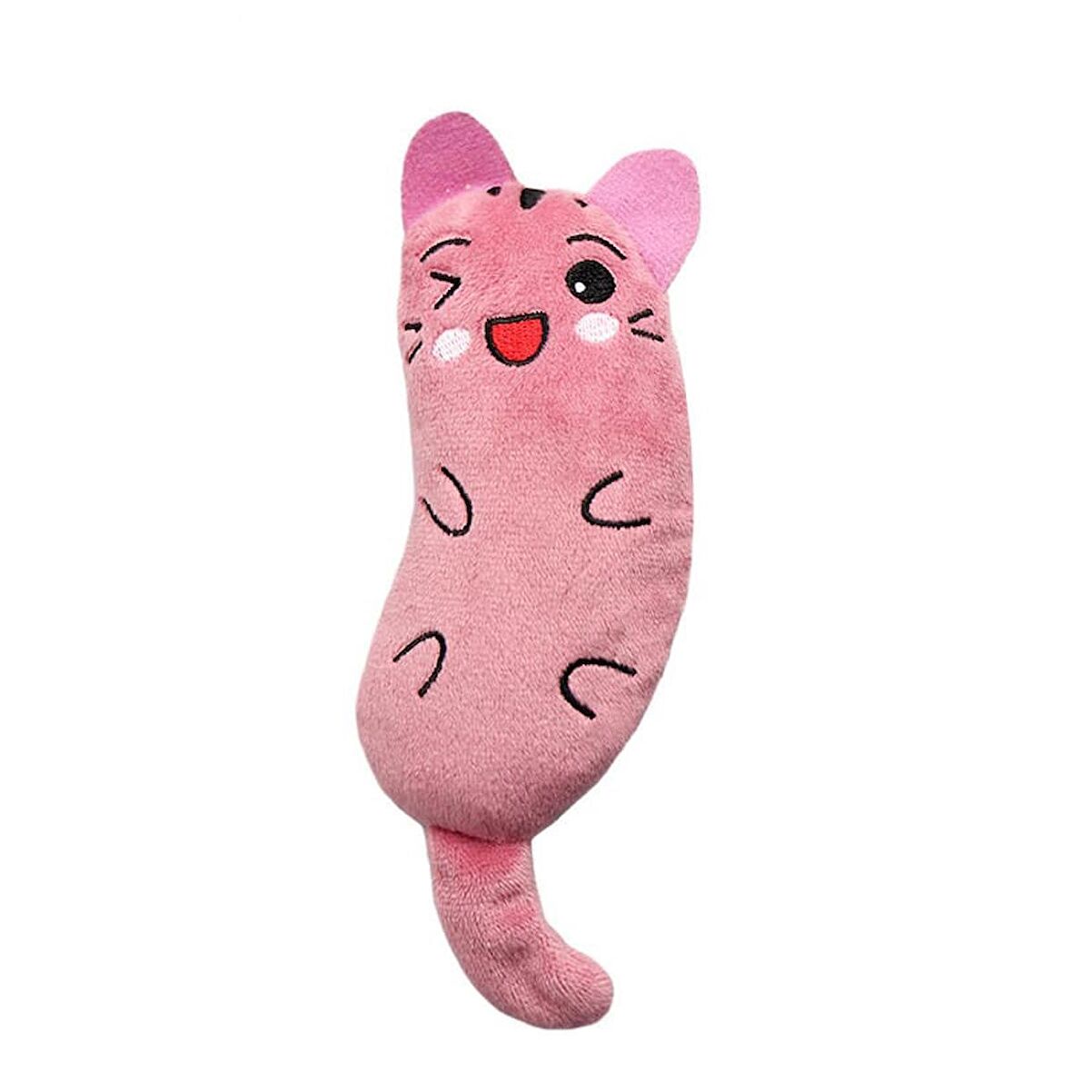 TİNEKE PELUŞ KEDİ OYUNCAĞI KEDİ OTLU CATNİPLİ   PEMBE 1 ADET