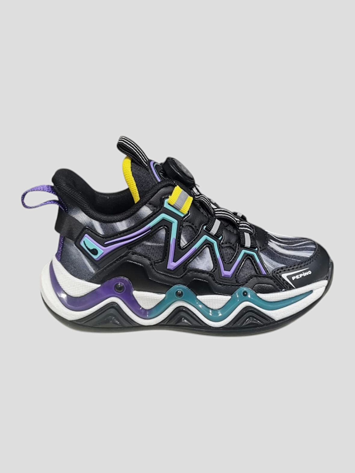 PEPİNO P-1963 ÇOCUK ORTOPEDİ SPOR AYAKKABI SİYAH MOR