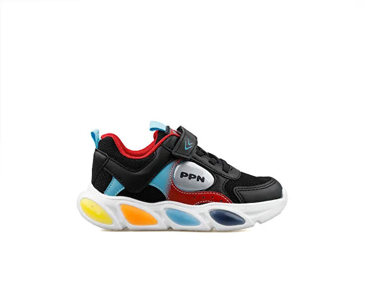 Pepino 1901 Patik Siyah Kırmızı Unisex Çocuk Günlük Ayakkabı 1901-PATIK-SIYAH-KIRMIZI Siyah