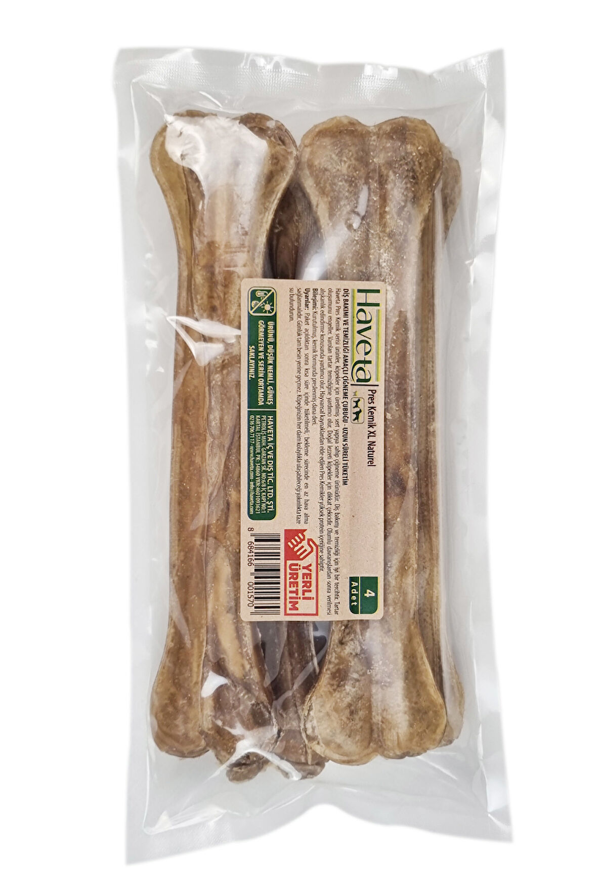 Pres Kemik Jumbo Naturel 4 Adet