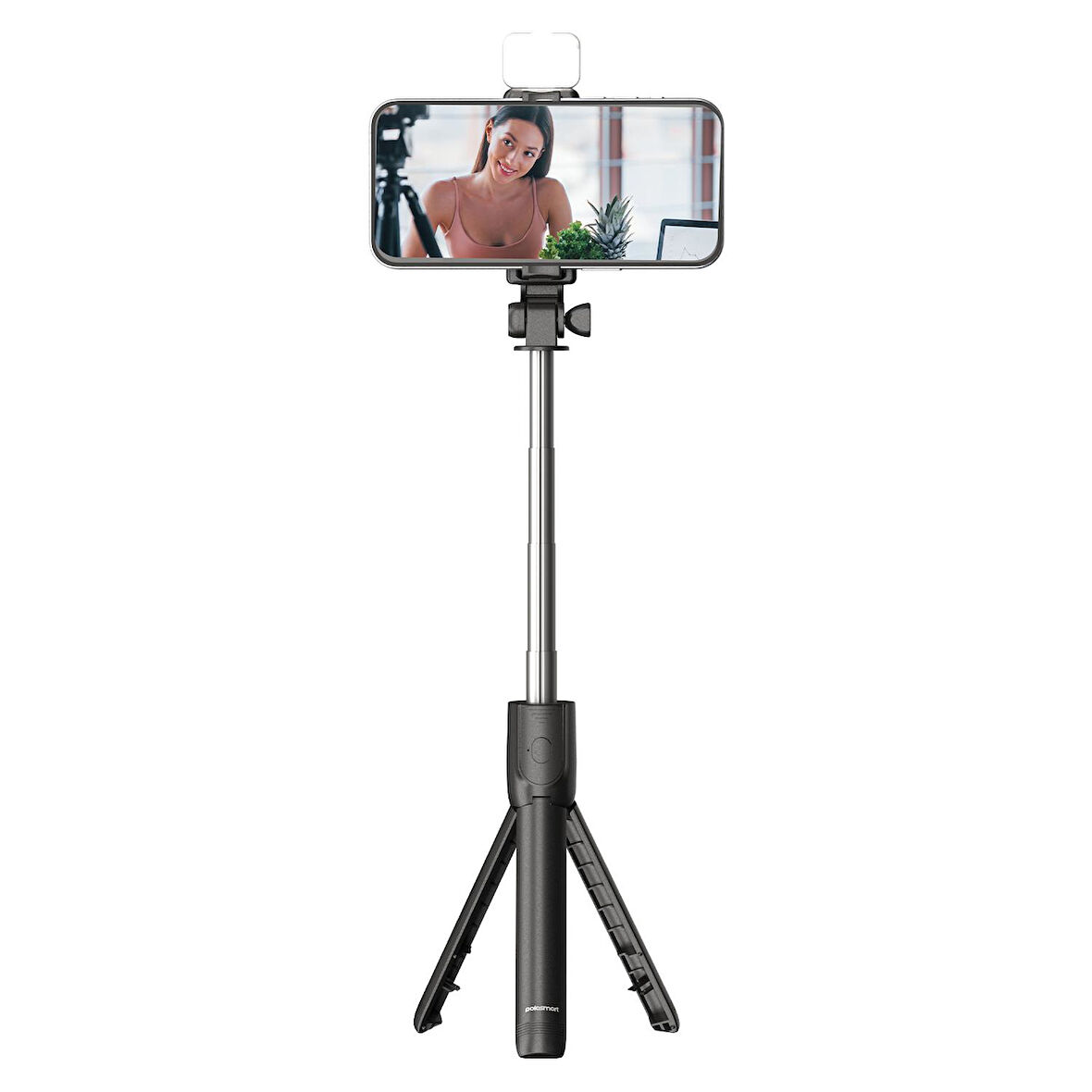 Polosmart PSM137 Işıklı Uzaktan Kumandalı Tripod Siyah