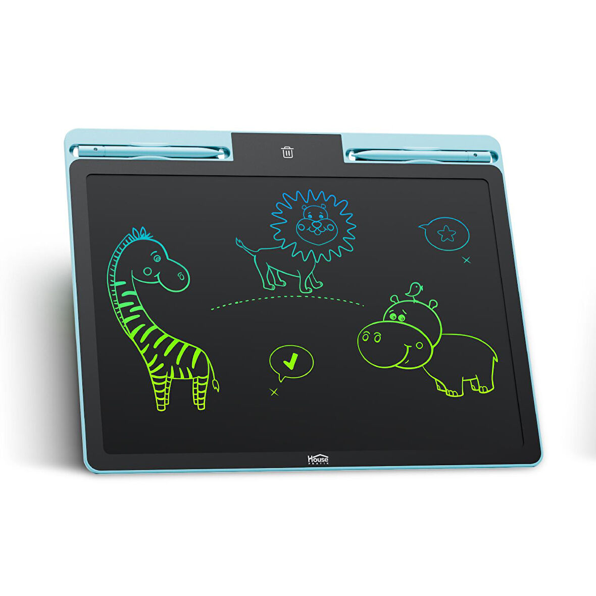 House Pratik HP78 Pilli LCD Ekran Elektronik Yazı Tahtası 16 İnç Mavi