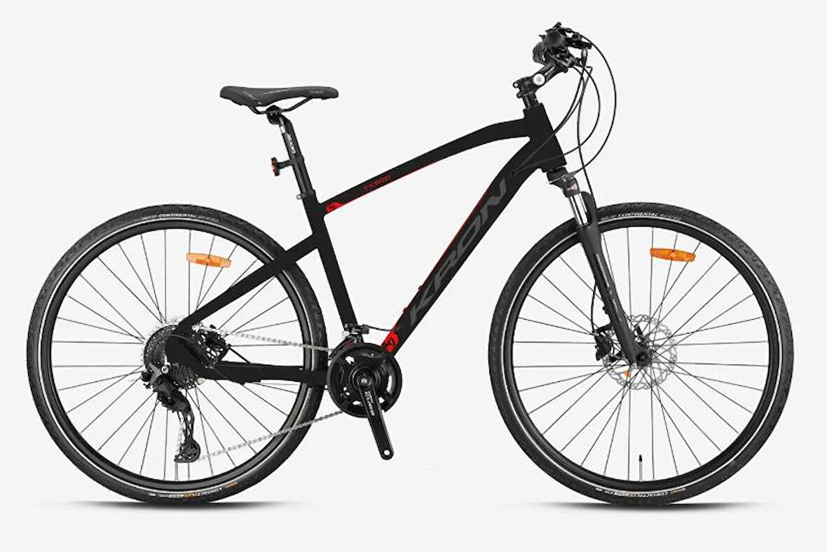 TX 500 - 28'' CITY - 18' - 20 Vites - H.DISC - Mat Siyah Füme-Kırmızı