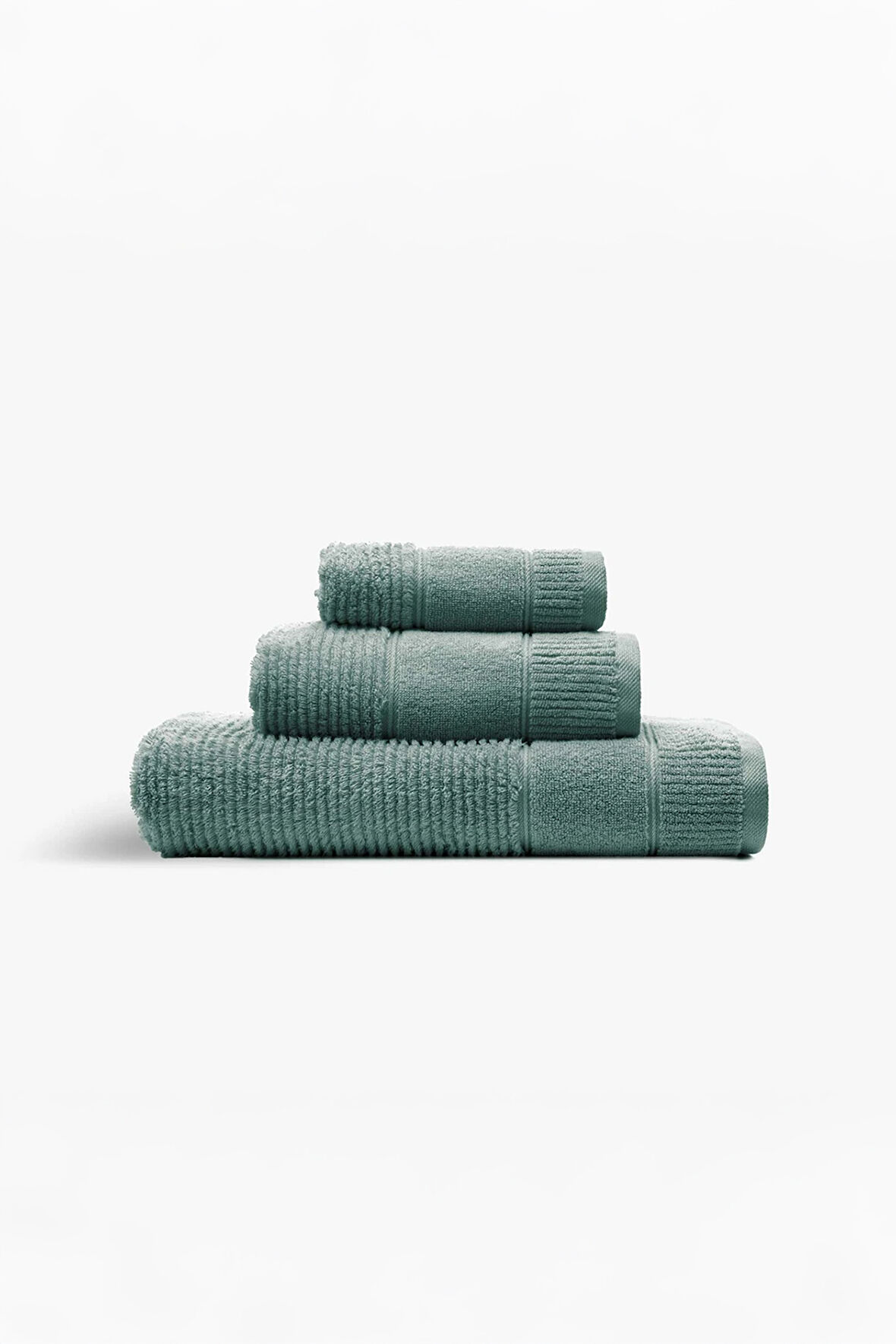 Green Black Eliza Yeşil %100 Pamuk 3 Parça Hamam Seti
