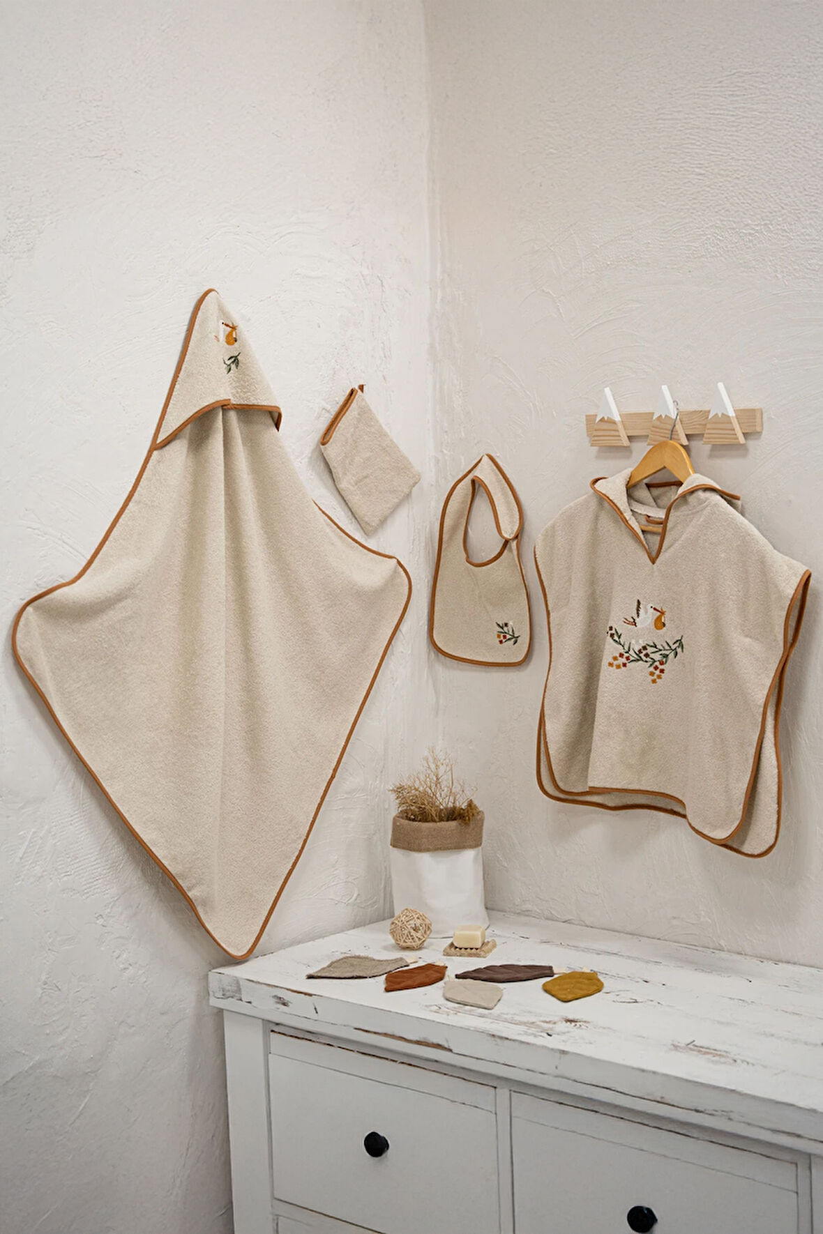 Ecocotton Polina Bej %100 Organik Pamuk 4'lü Bebek Panço Seti