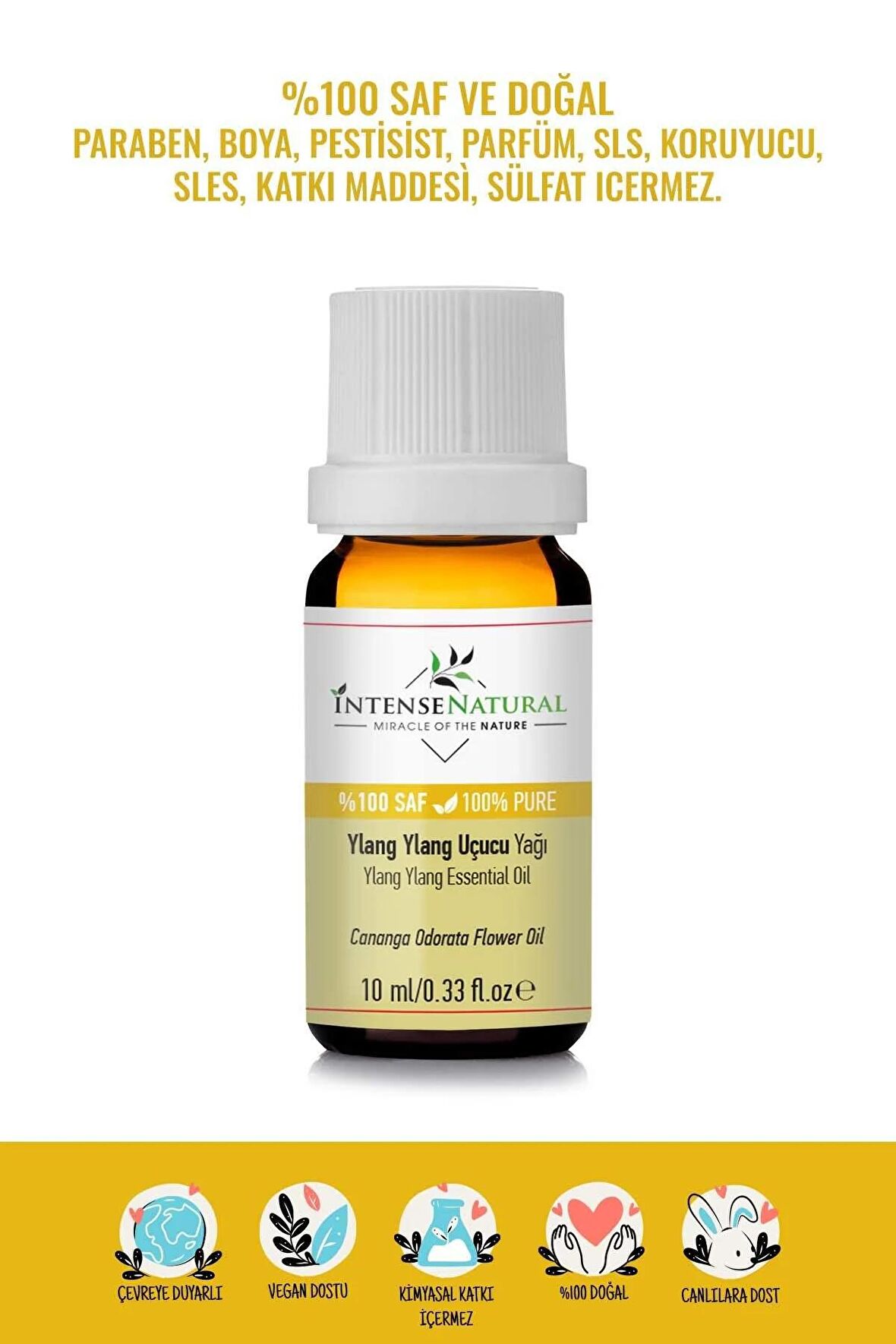 Ylang Ylang Uçucu Yağı 10 ml %100 Saf ve Doğal Ylang Ylang Essential Oil