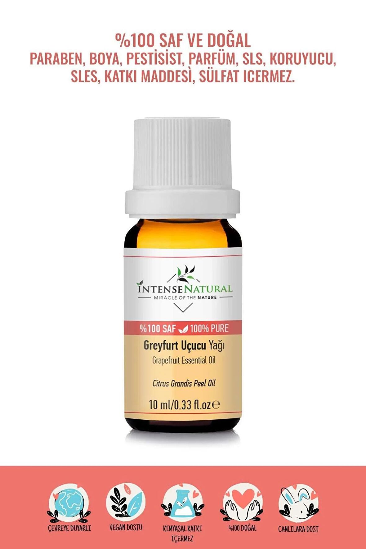 Greyfurt Uçucu Yağı 10 ml %100 Saf ve Doğal Grapefruit Essential Oil