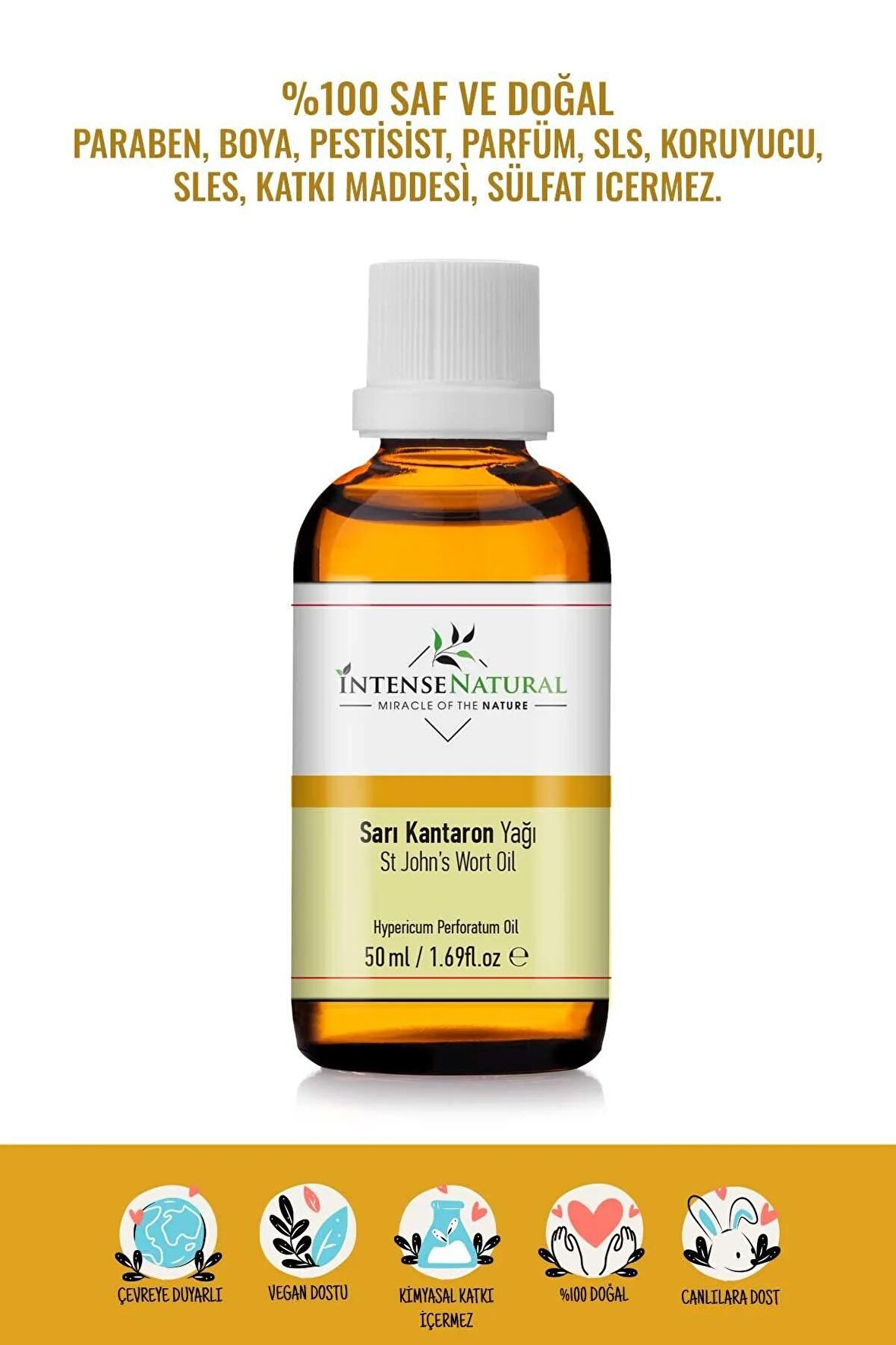 Sarı Kantaron Yağı 50 ml %100 Saf ve Doğal St John's Wort Oil