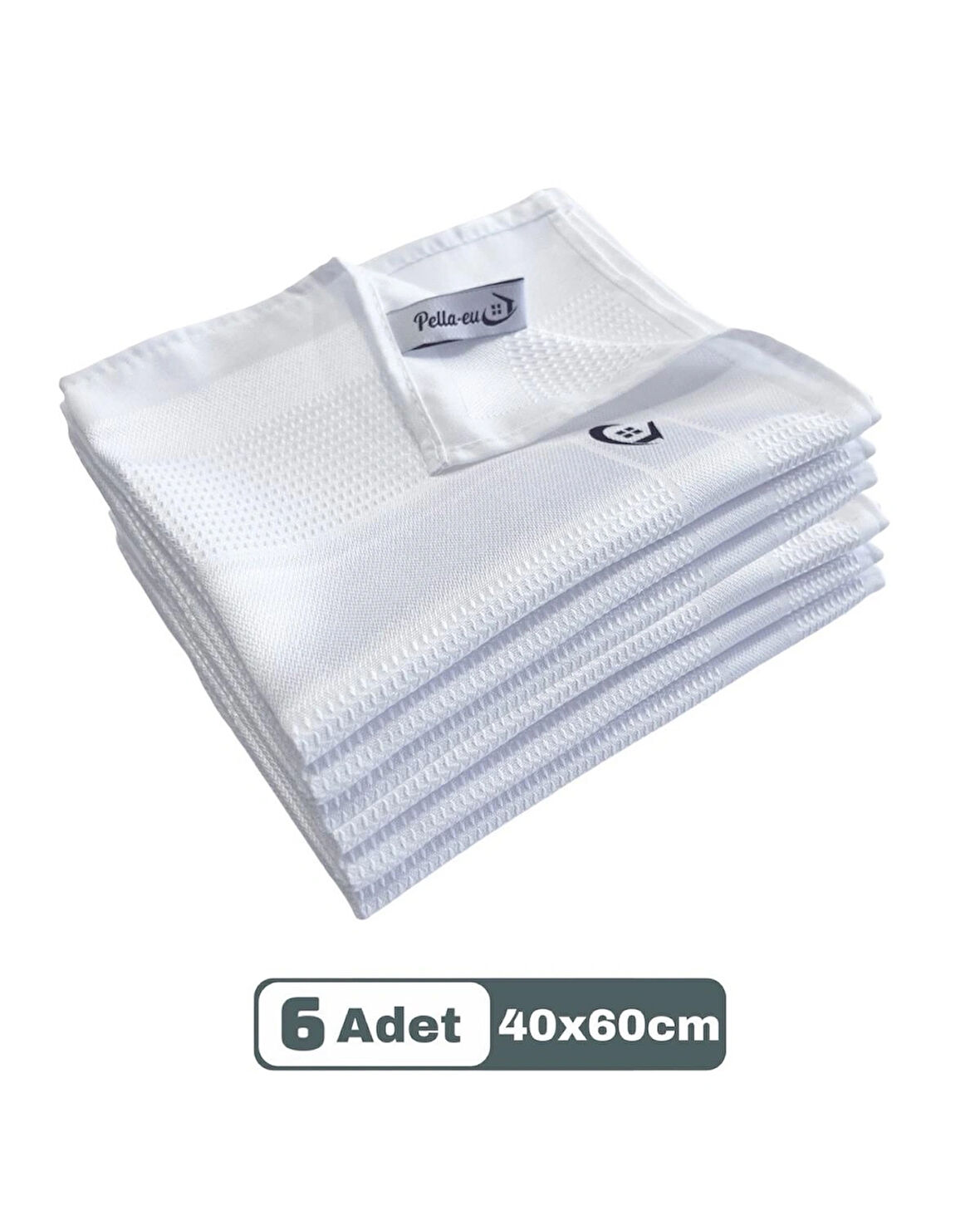 Mikrofiber Cam Bezi Genel Temizlik Bezi Mutfak Banyo Yüzey 6 adet Beyaz 40x60cm