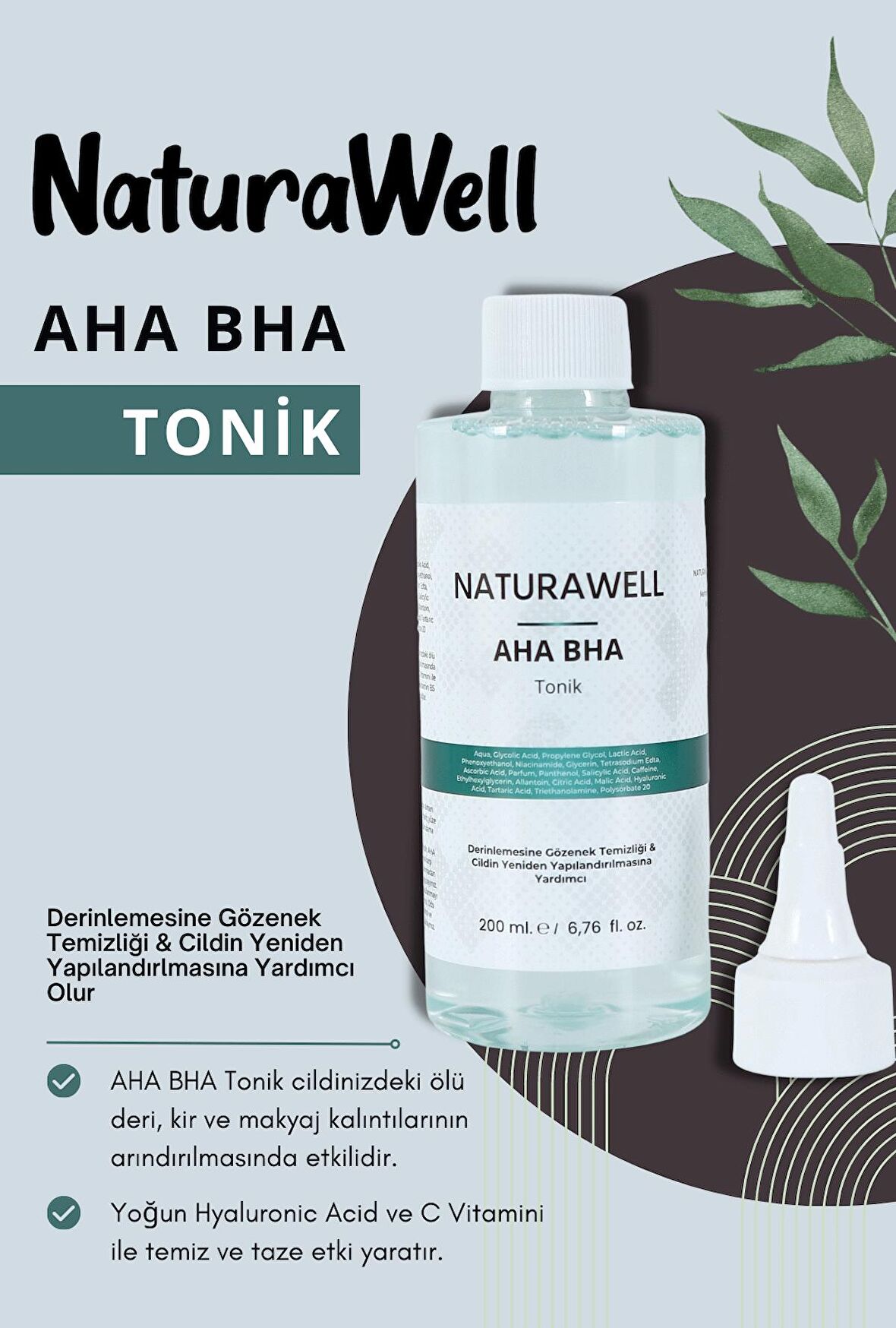 Gözenek Sıkılaştırıcı Ve Arındırıcı Tonik 200 ml Glycolic Acid 5% Aha Bha 200 ml