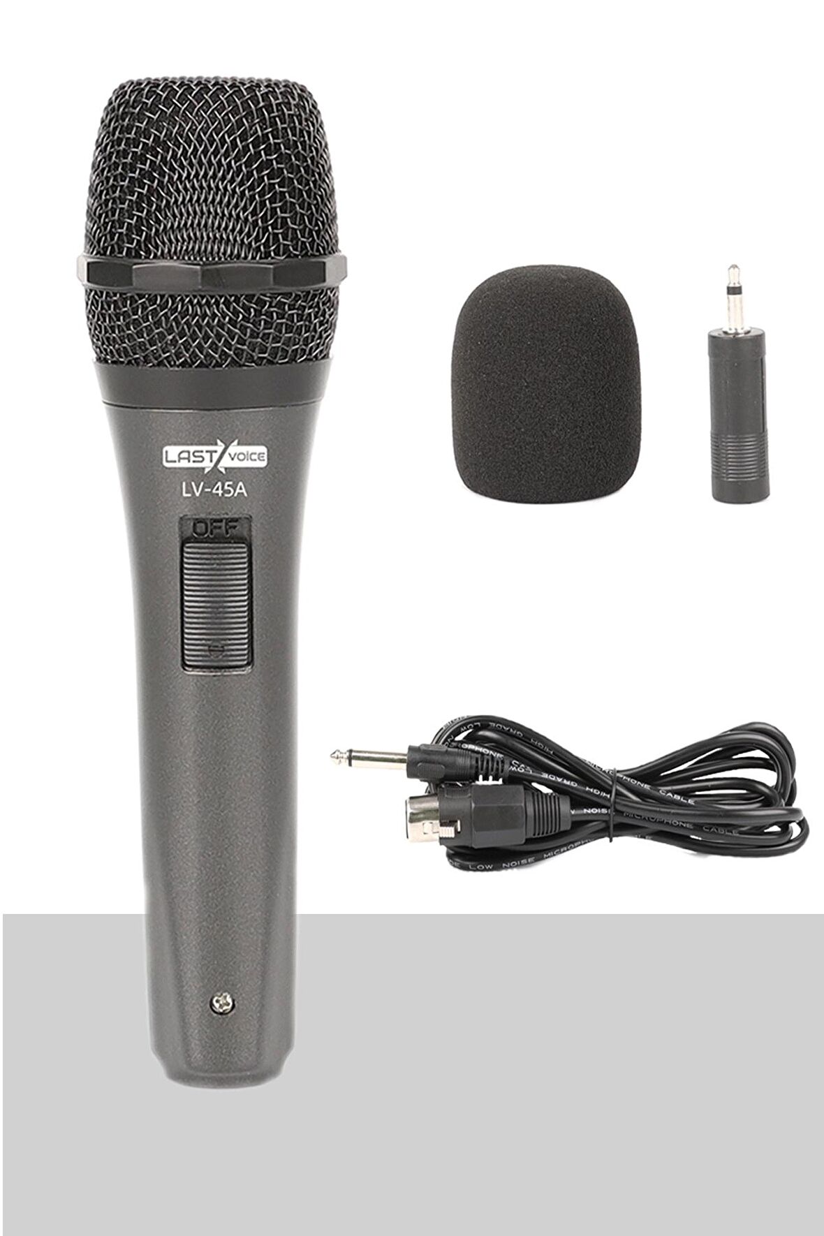 Lastvoice Lv-45A Dinamik Kablolu EL Mikrofon (Kablo Sünger ve Aparat Hediyeli)