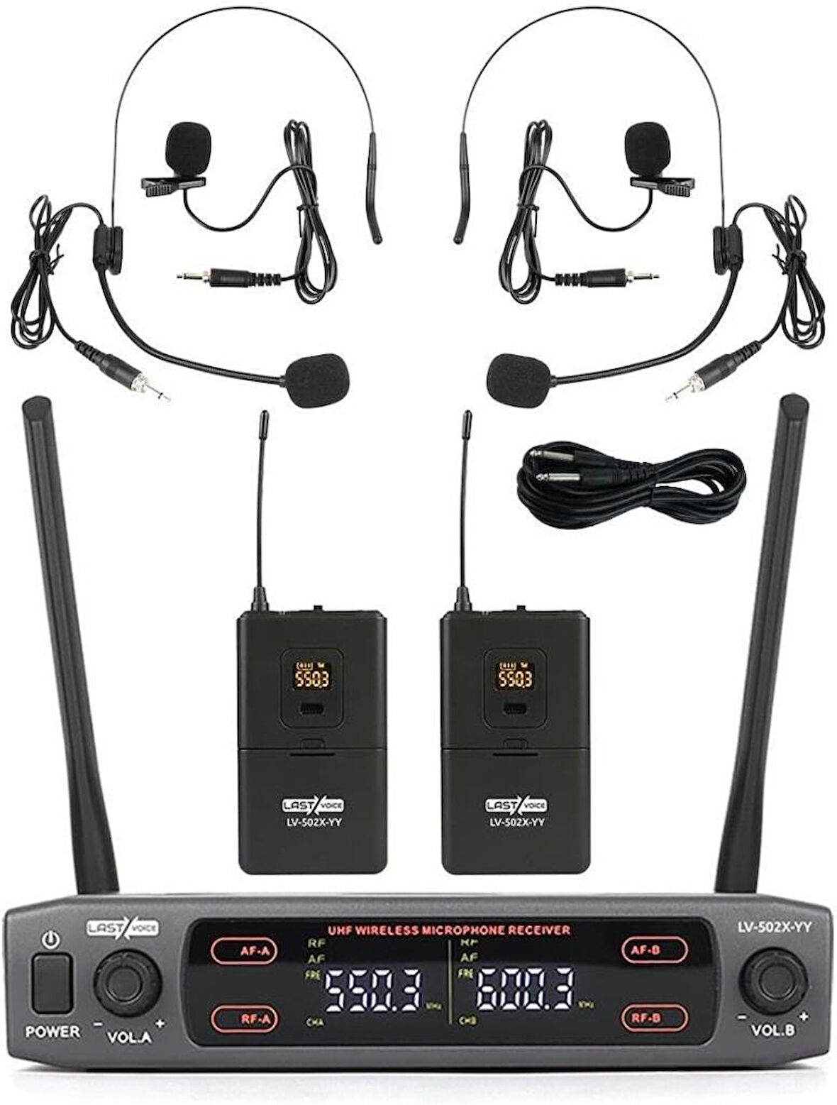 Lastvoice LV-502H Kablosuz İkili Yaka Ve Headset Mikrofon Outlet