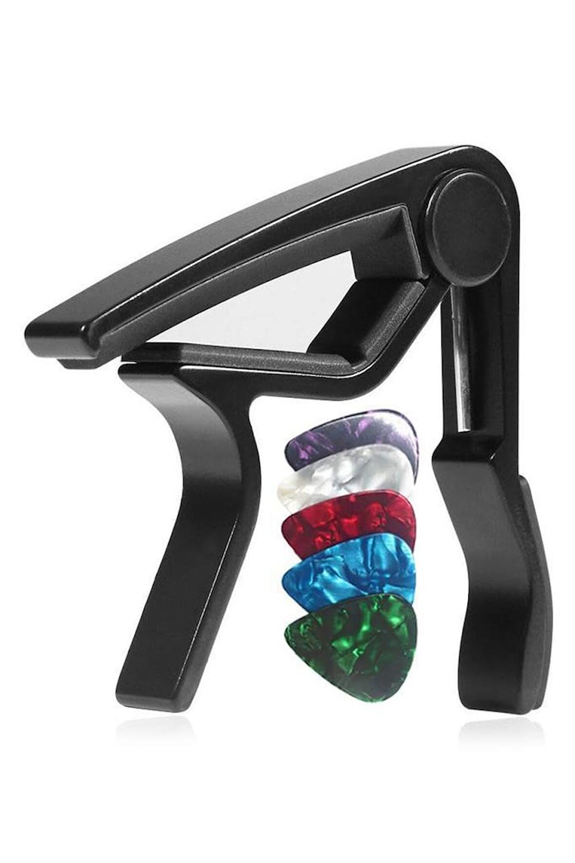 Lastvoice LCT-999 Black Gitar Capo Metal Kapo Kaliteli 5 Adet Pena Hediye