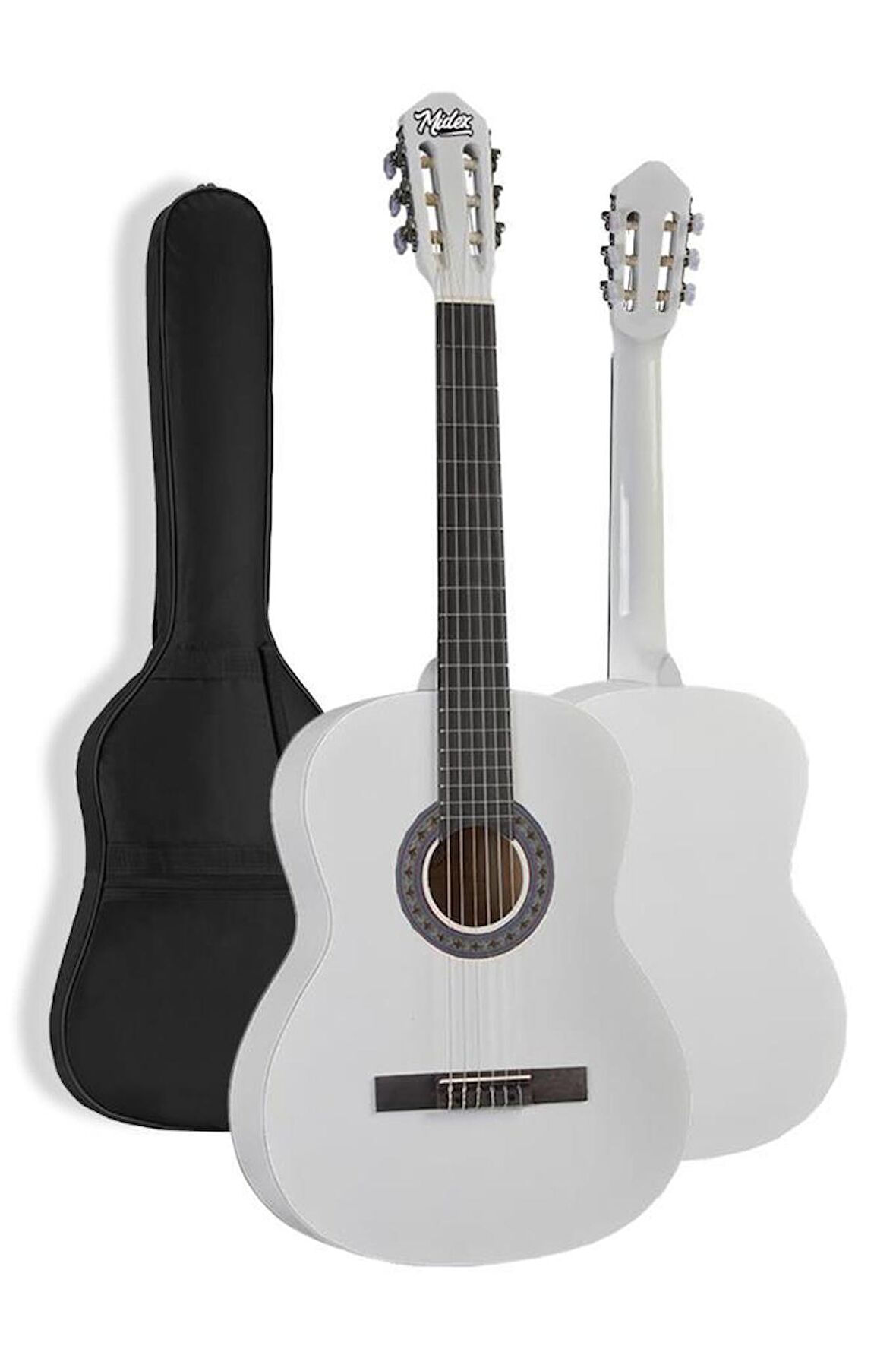 Midex CG-34WH Kaliteli 34 İnç 1/2 Juniur Çocuk Gitarı 4-8 Yaş Arası (Çanta Capo Nota Sticker Askı Pena Metod)