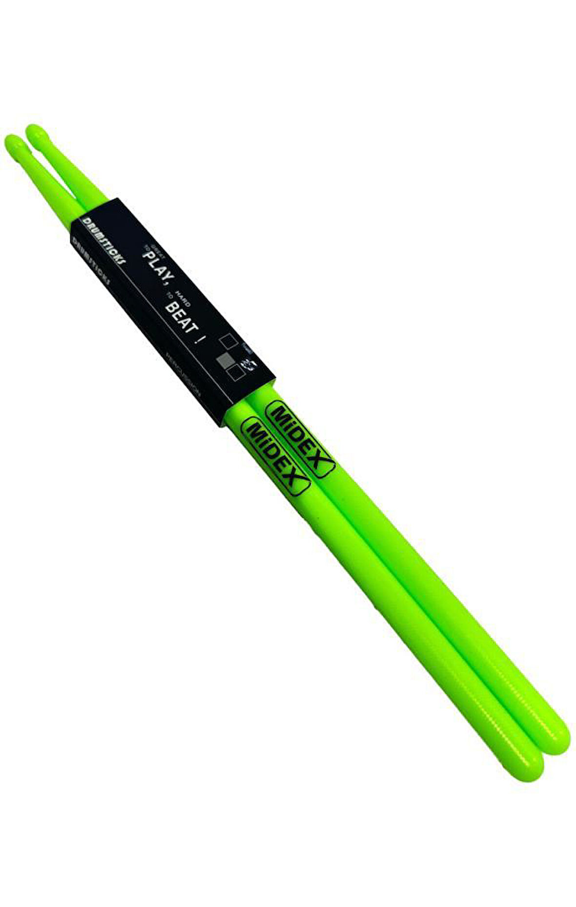 Midex GFK-801LGR 5A Bateri Baget Kırılmaz Polyemid Açık Yeşil Renk Davul Bageti 5A Drumsticks