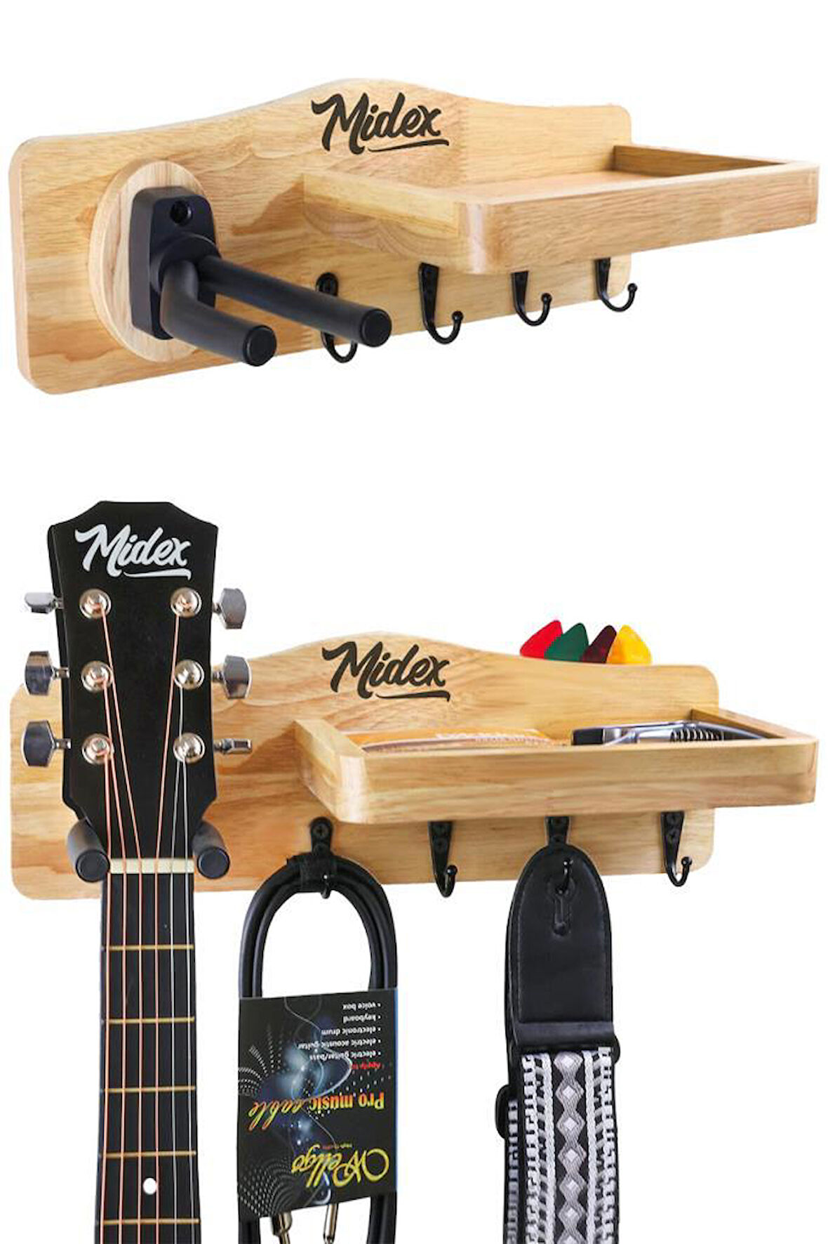 Midex GP-30 Gitar Standı Sehpası Duvar Askısı Ahşap Şık Kaliteli