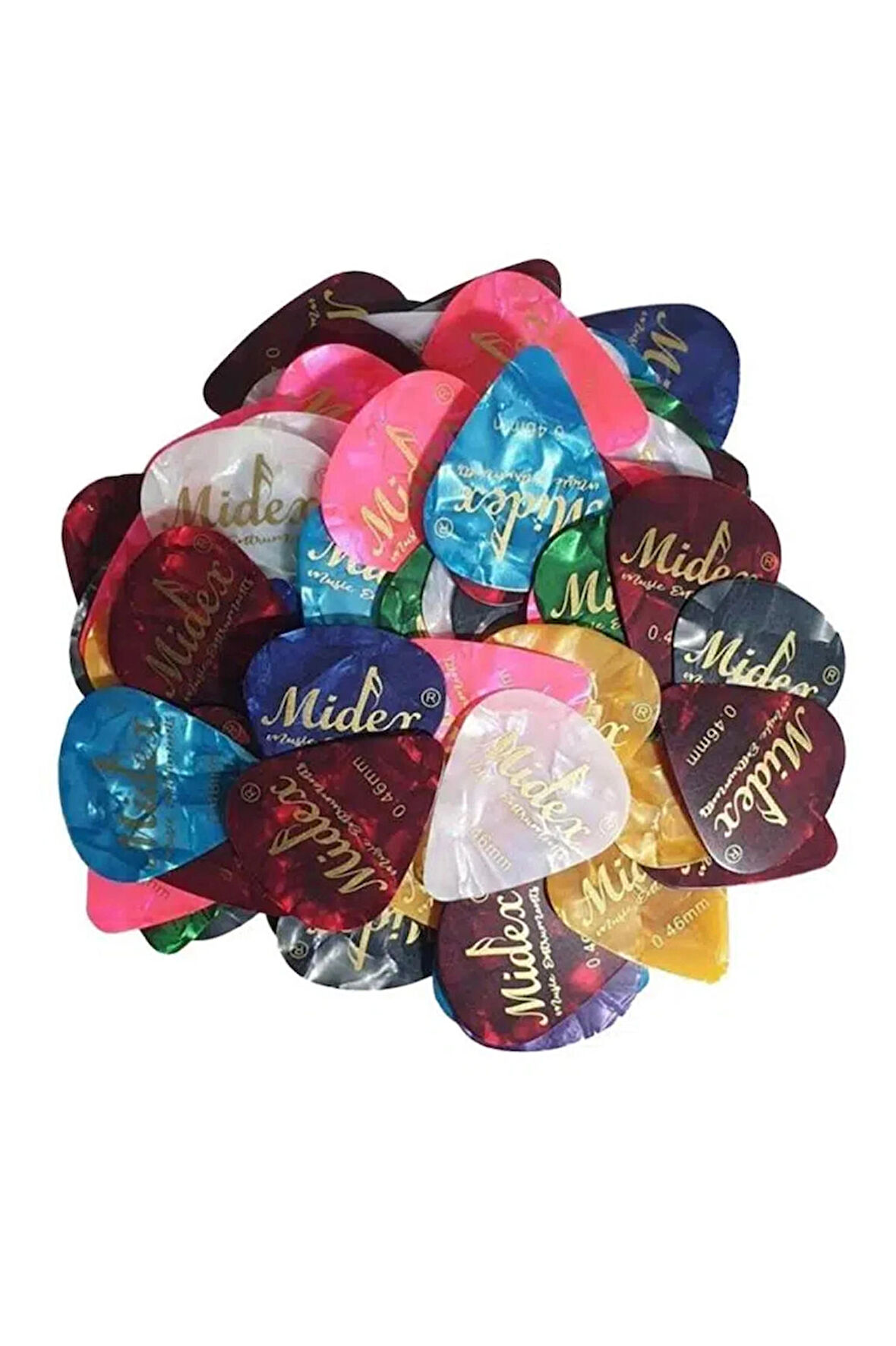 Midex PN-50 50'li Gitar Penası 3 Ad Pena Kutusu Hediye (0.46mm, 0.73mm, 1.00mm)