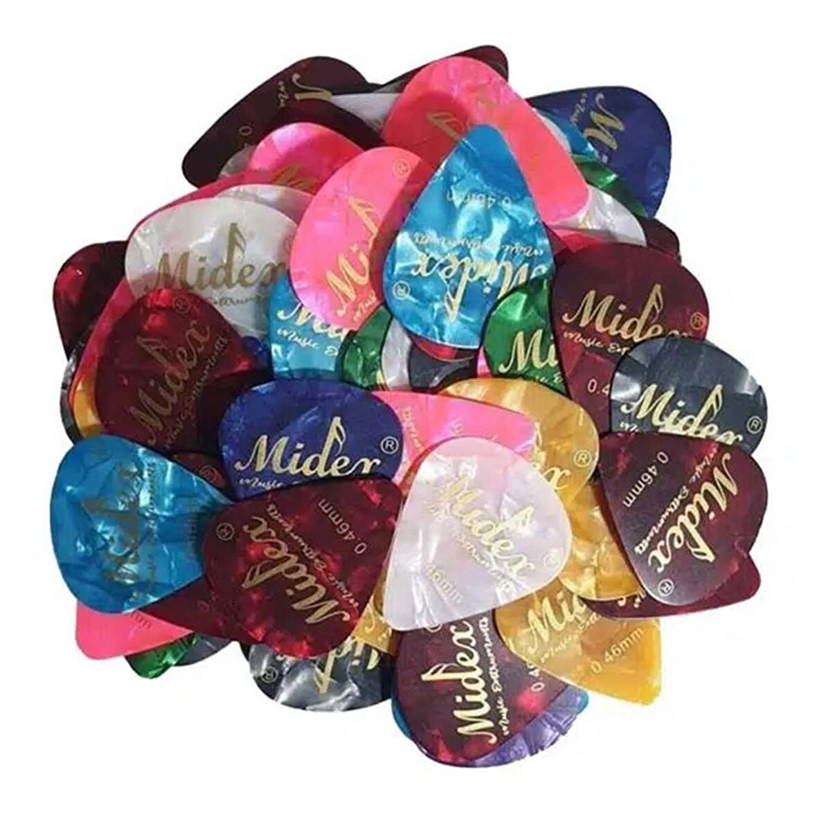 Midex PN-25 25'li Gitar Penası 2 Ad Pena Kutusu Hediye (0.46mm, 0.73mm, 1.00mm)