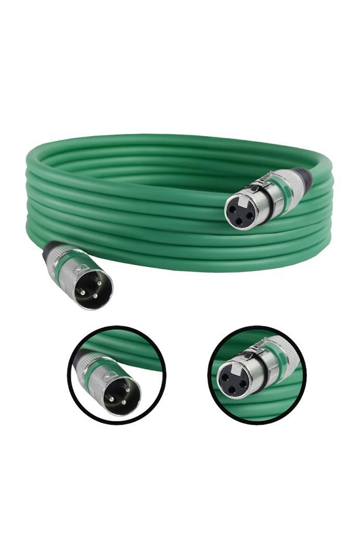 Midex MXL-5M-GR Kaliteli XLR TO XLR 5 mt. Mikrofon Kablosu