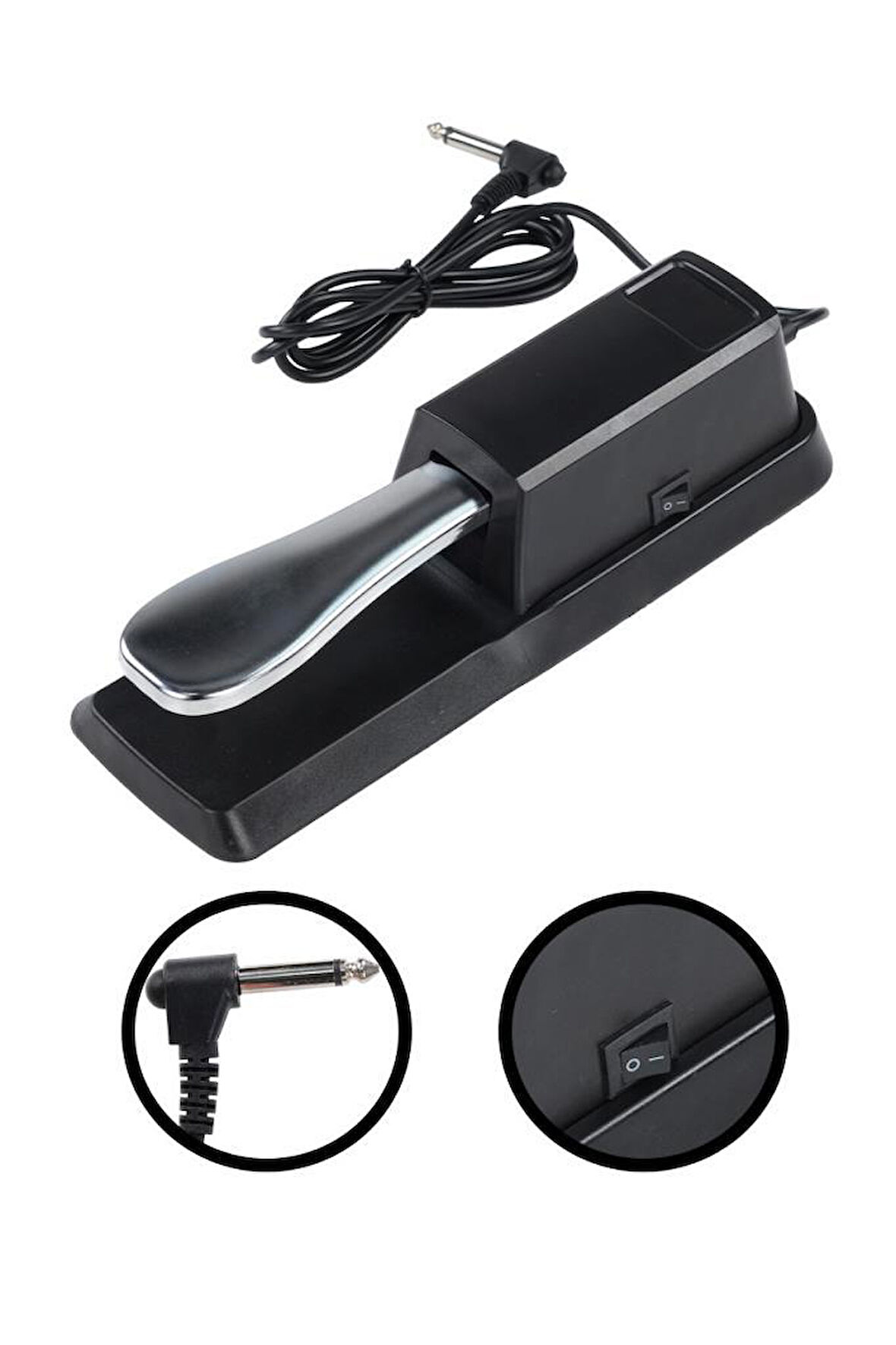 Maxword PP-05M Sustain Pedalı (6.35mm Sustain Çıkışı Olan Tüm Ürünlerle Uyumlu)