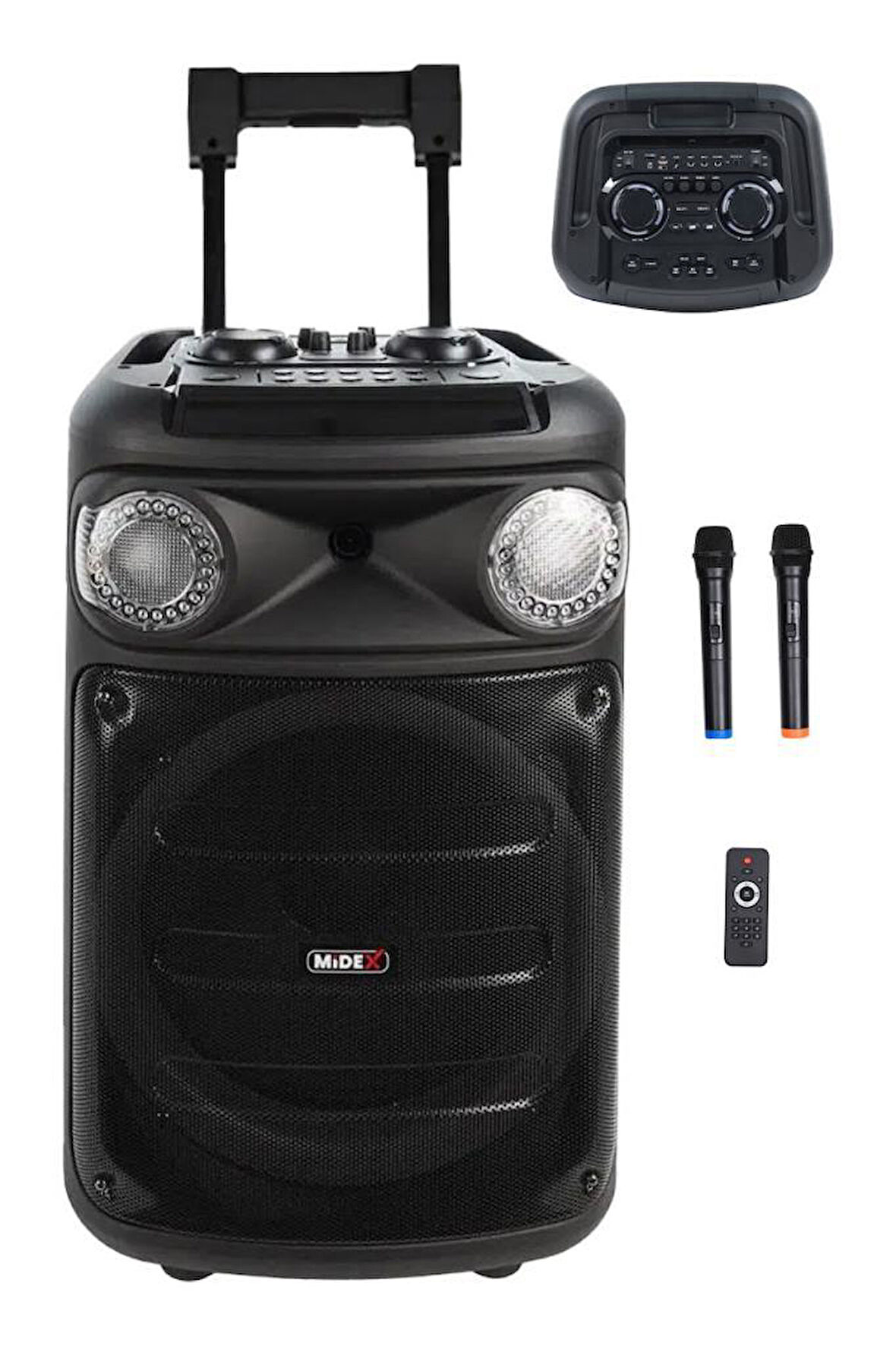 Midex 1300 Watt Ekholu Kablosuz Mikrofonlu Şarjlı Mevlüt Anfisi MXR-1300 (Bluetoth Usb)