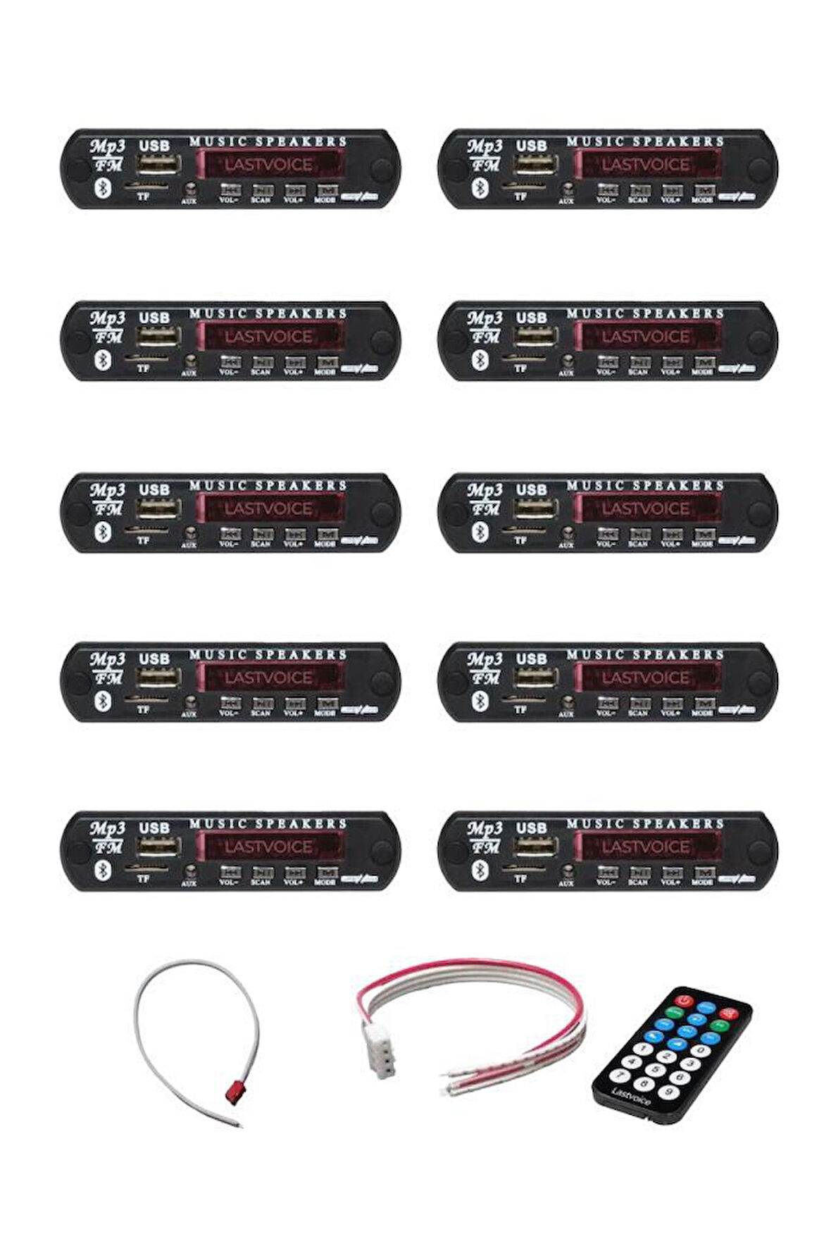 Lastvoice USB-BT-10X Bluetooth USB SD Kart ve FM Radyo Özellikli MP3 Decoder (10 Adet)