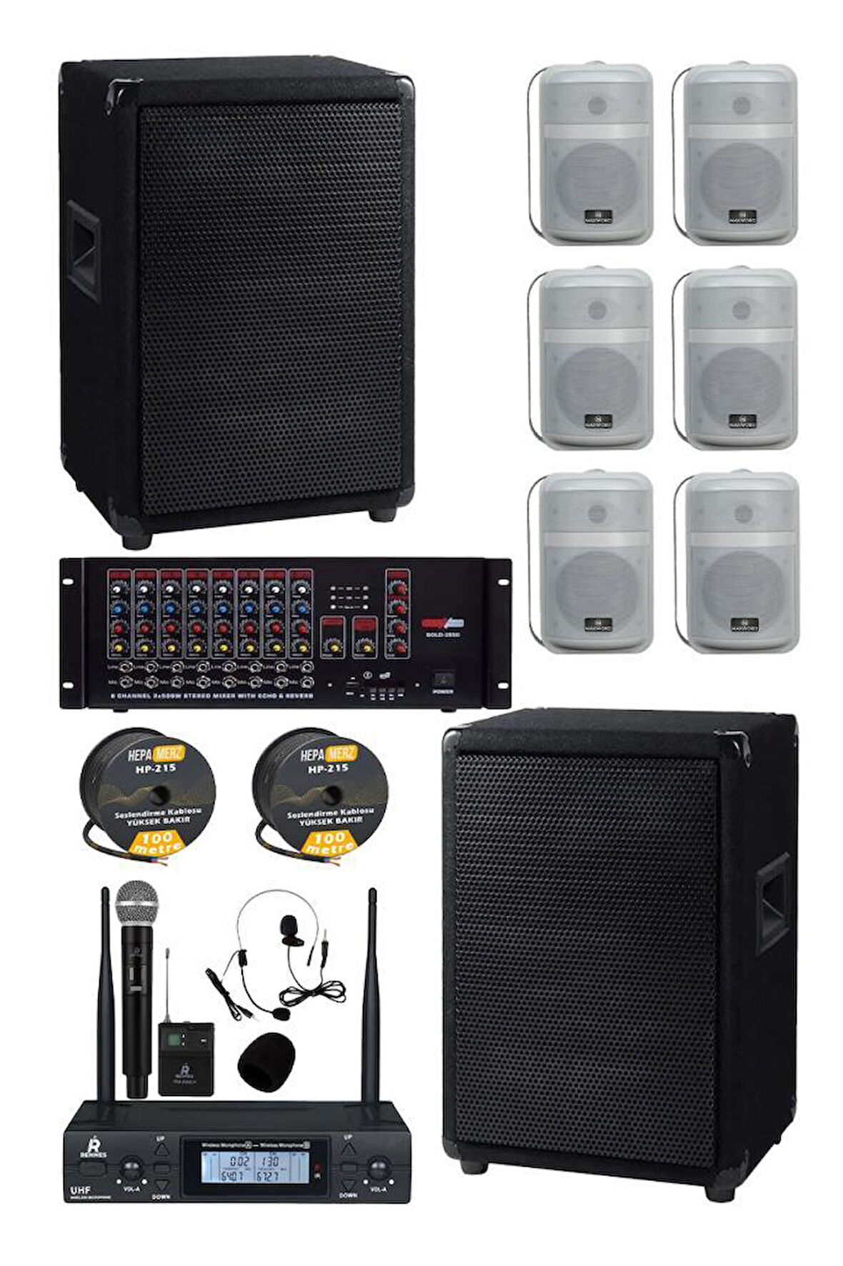 Lastvoice Okul Ses Sistemi İdeal İç-Dış Anfi Hoparlör Sistemi Full Paket-6