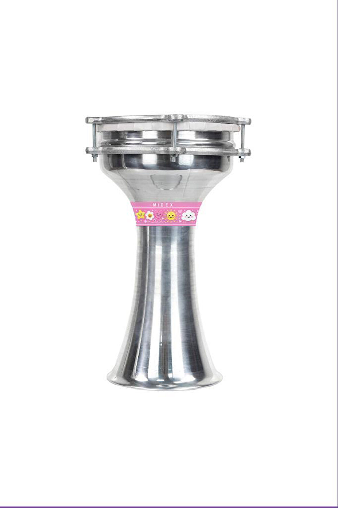 Midex DBK-01PK Çocuklar İçin1 Numara Alüminyum Darbuka Seti (33 x 18 cm)