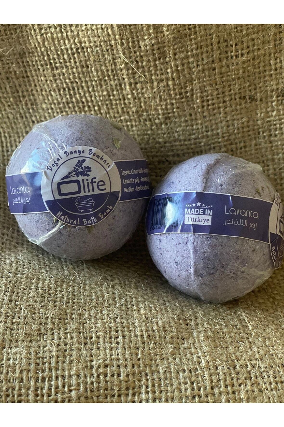 El Yapımı Lavanta Kokulu 2 Adet Banyo Topu (2X100G)