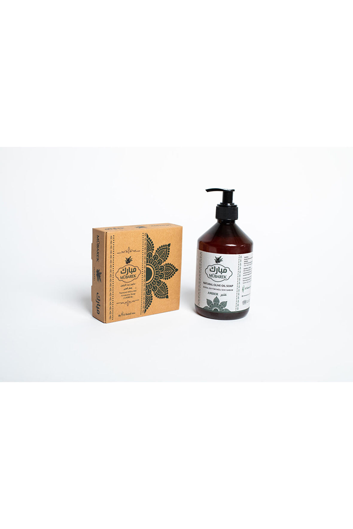 1 amber kokulu sıvı sabun(500ml)+ 4 adet amber kokulu katı sabun(4x125g)