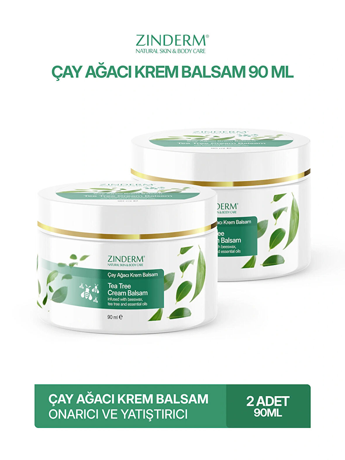 Çay Ağacı Yağı Kremi, Balsamı (2 Adet X 90 ml)