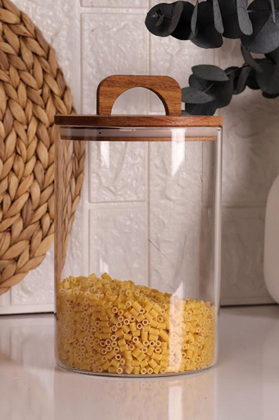 Mien Akasya Kapaklı Cam Saklama Kavanozu 2500 Ml