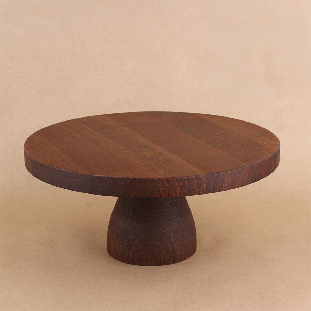 Akasya Ağacından Yuvarlak Ahşap Sunumluk Pasta Servis Tabağı – 25x25x1,8 cm