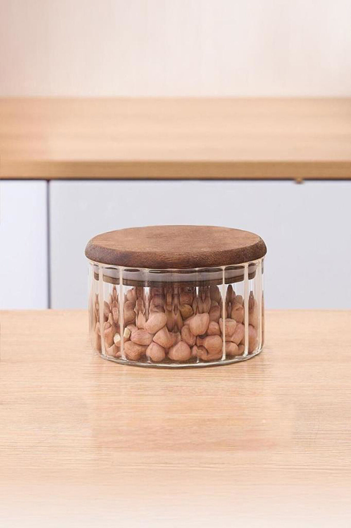 Borosilikat Cam Yuvarlak Kavanoz 300 Ml