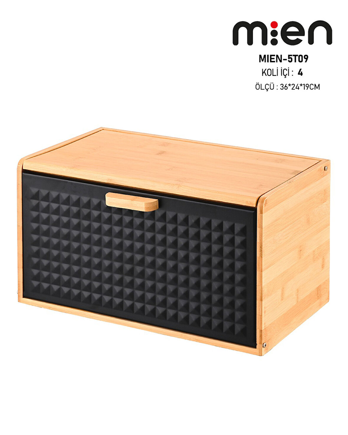 Mien Ekmek Dolabı Pane Siyah MIEN-5T09