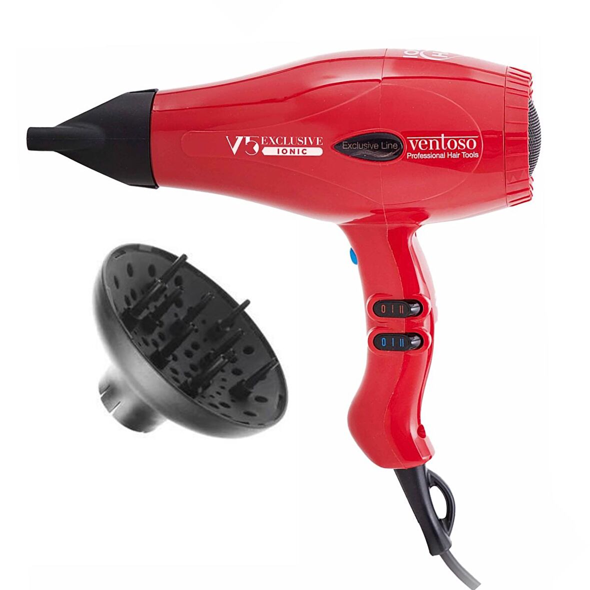 Ventoso V5 Exclusive İyonik 2500 W Profesyonel Fön Makinesi Rosso Vigolu