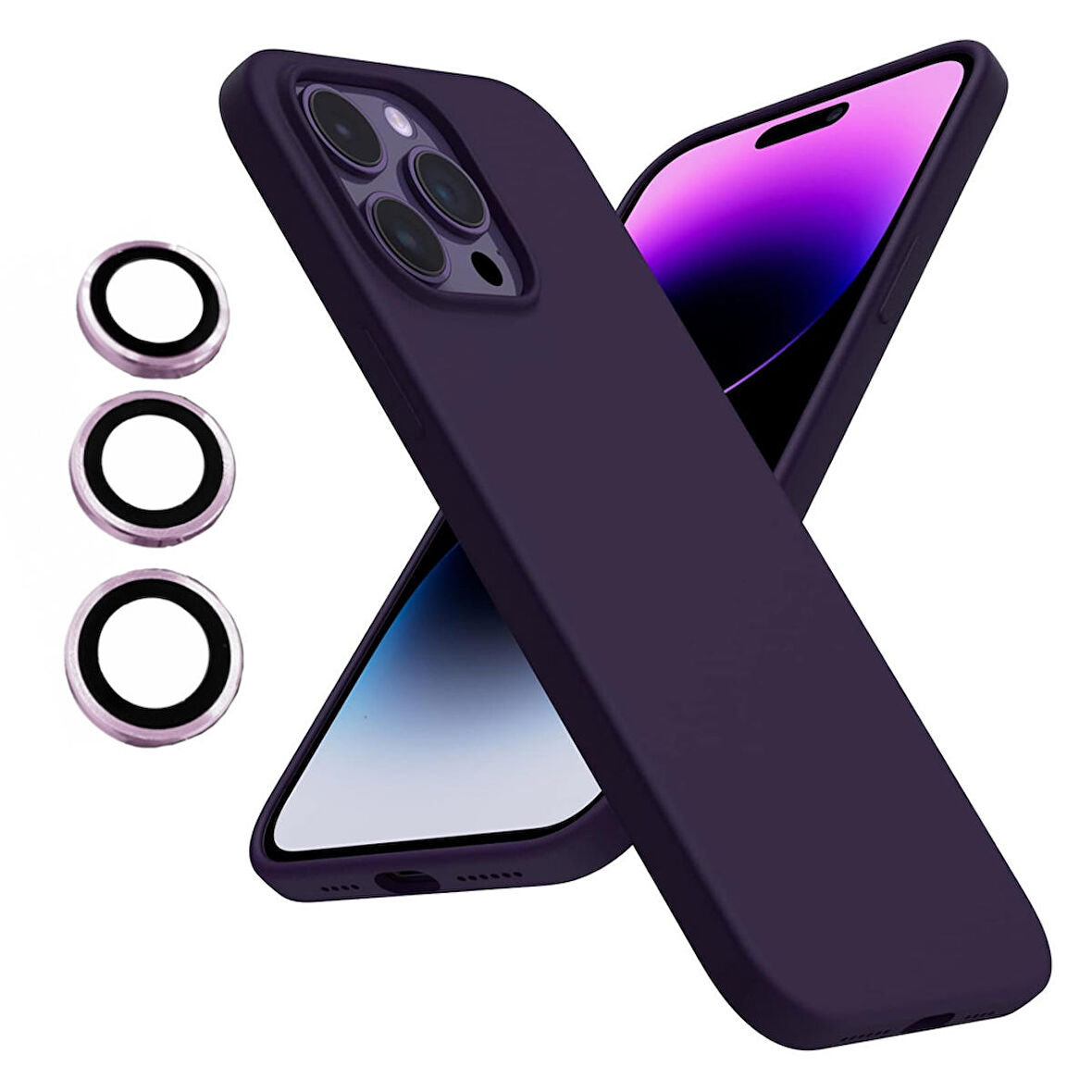 iPhone 13 Pro Max Kılıf Kamera Lensli Lansman Silikon Kapak