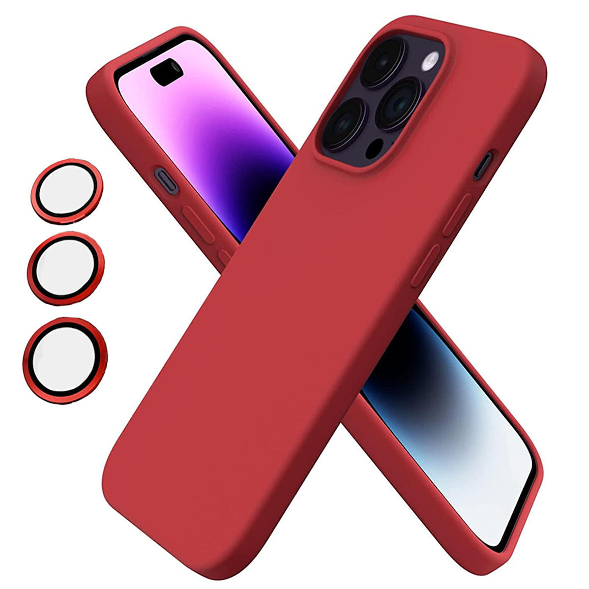 iPhone 13 Pro Max Kılıf Kamera Lensli Lansman Silikon Kapak