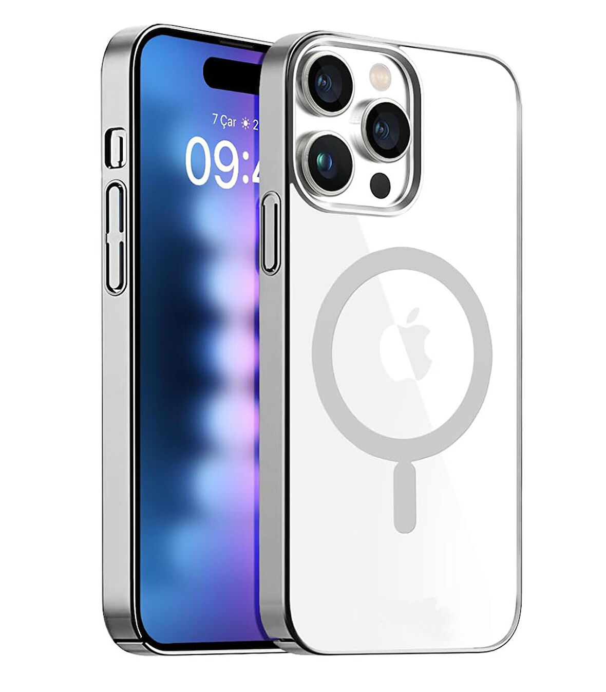 iPhone 14 Pro Max Kılıf Magsafe Özellikli Titanyum Seri Silikon Kapak