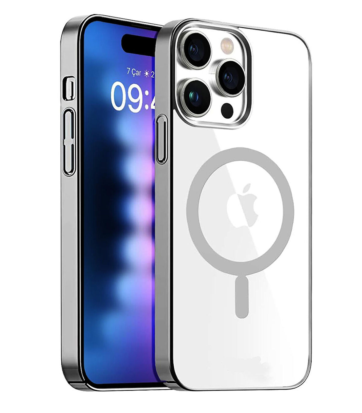 iPhone 14 Pro Max Kılıf Magsafe Özellikli Titanyum Seri Silikon Kapak