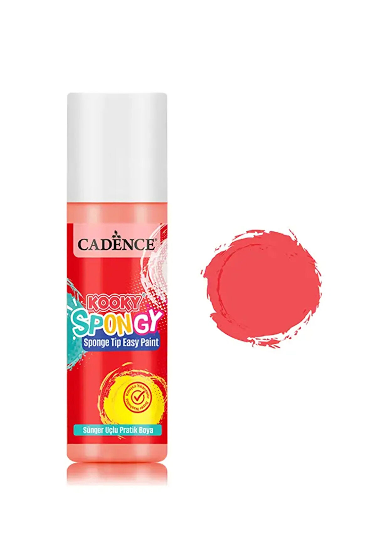 SPN04 Kırmızı Spongy Sünger Uçlu Pratik Boya 100ML