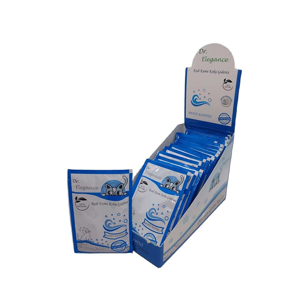 DR.ELEGANCE KEDİ KUMU KOKU GİDERİCİ DENİZ ESİNTİSİ  25 gr X 20 ADET