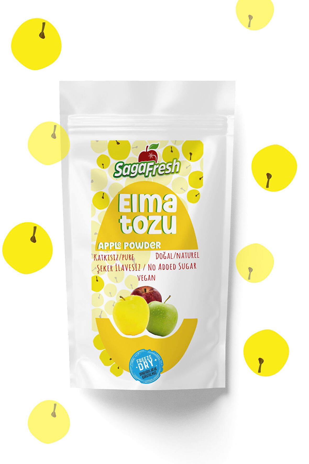 Saga Fresh Dondurularak Kurutulmuş Elma Tozu (25gr)