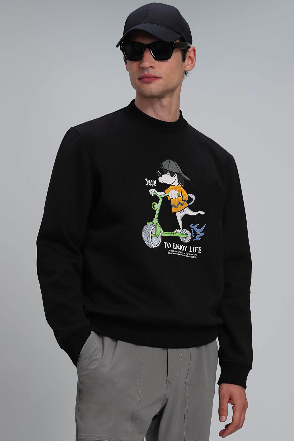 Lufian Erkek Igor Sweatshirt 112030128 Siyah