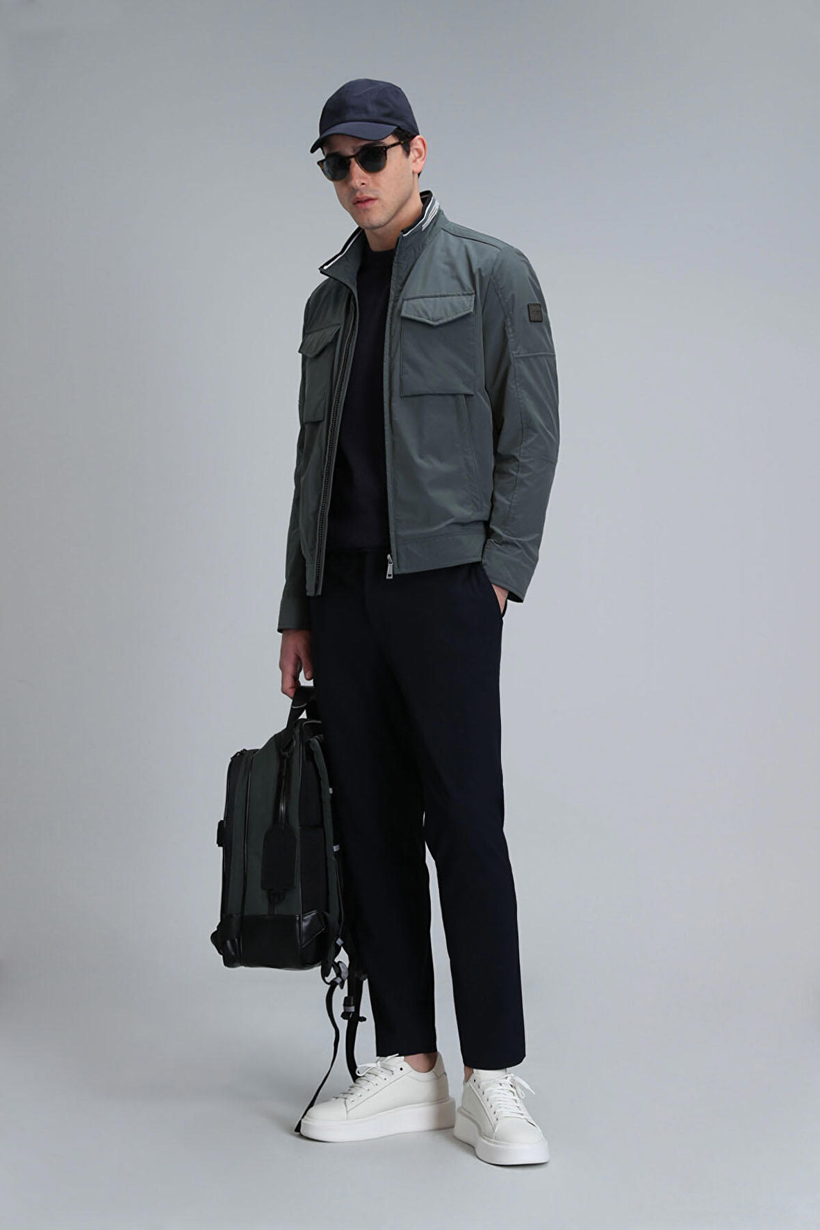 Lufian Erkek Glen Smart Chino Slim Fit Pantolon 111190323 Lacivert