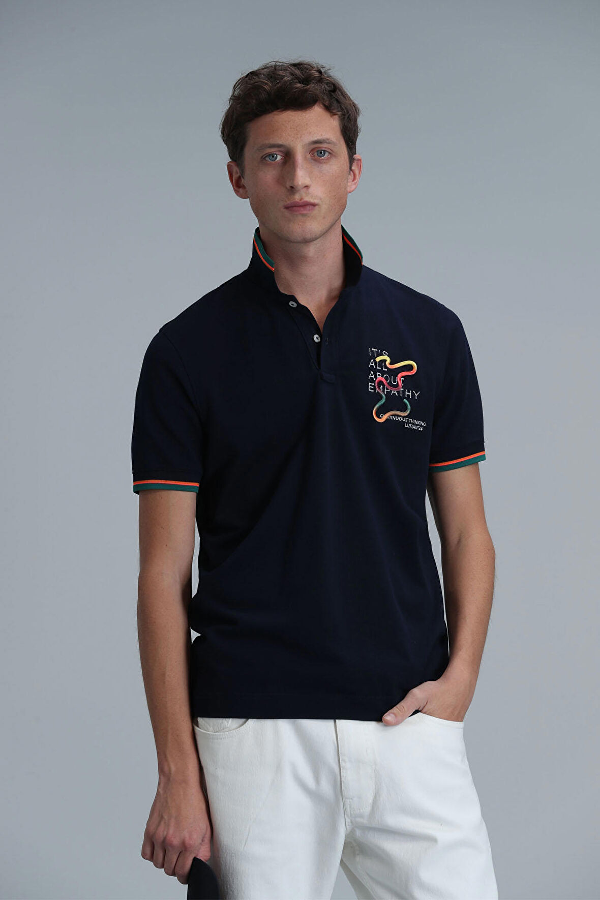 Lufian Erkek Kıng Smart Polo T-Shirt 111040173 Lacivert