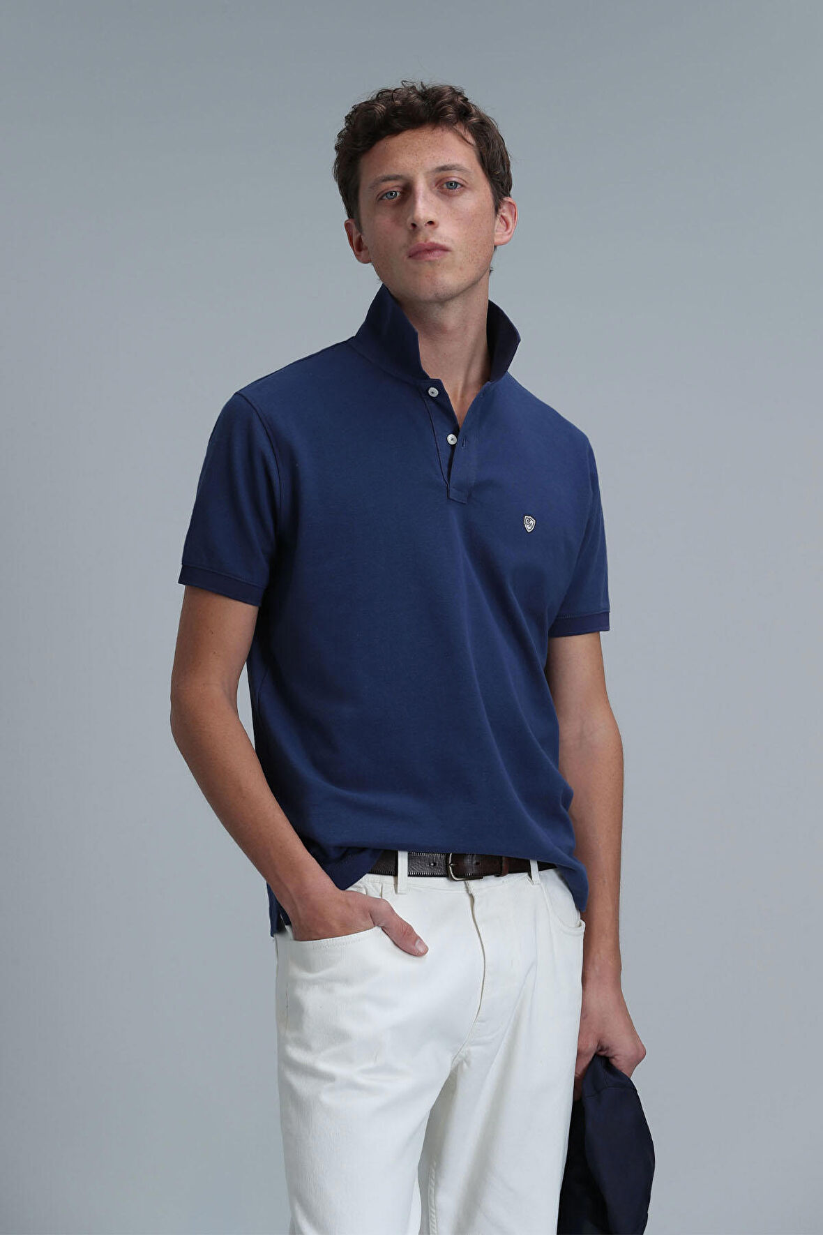 Lufian Erkek Laon Smart Polo T-Shirt 111040164 Açık Lacivert